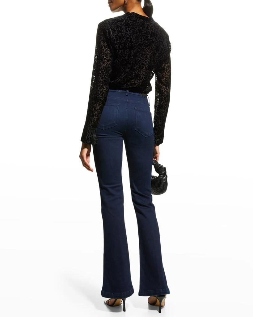 商品Paige|Genevieve Mid-Rise Flared Jeans,价格¥514,第4张图片详细描述