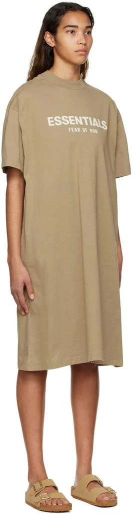 商品Essentials|Tan Cotton Mini Dress,价格¥225,第2张图片详细描述