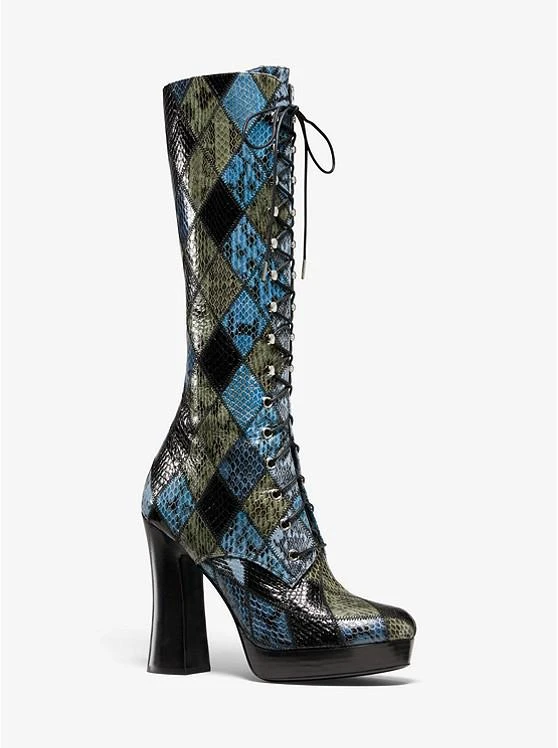 商品Michael Kors|Deandra Patchwork Snakeskin Platform Boot,价格¥6421,第1张图片