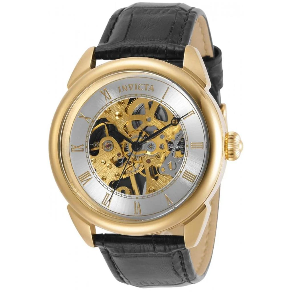 商品Invicta|Invicta Men's Mechanical Watch - Specialty Yellow Gold Case Black Strap | 31154,价格¥525,第1张图片
