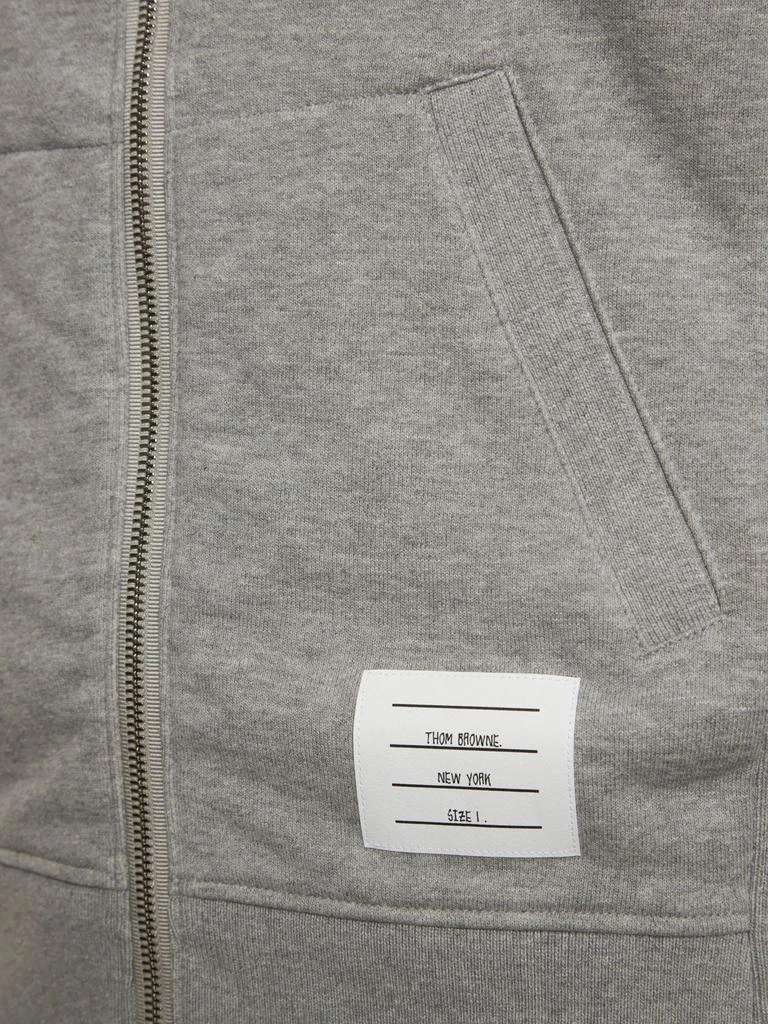 商品Thom Browne|Zip-up Stripes Cotton Sweatshirt Hoodie,价格¥6800,第3张图片详细描述