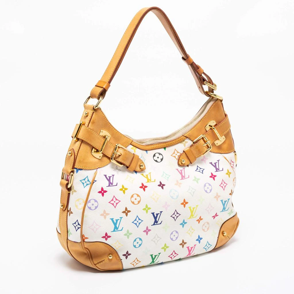 商品[二手商品] Louis Vuitton|Louis Vuitton White Multicolor Monogram Canvas And Leather Greta Bag,价格¥10101,第3张图片详细描述