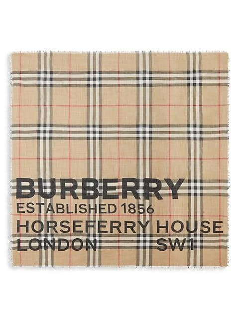 商品Burberry|The Classic Giant Check Scarf,价格¥3673,第3张图片详细描述