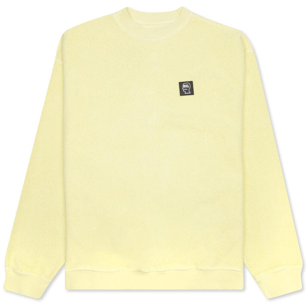 Brain Dead Reverse Fleece Crewneck Sweatshirt - Yellow商品第1张图片规格展示