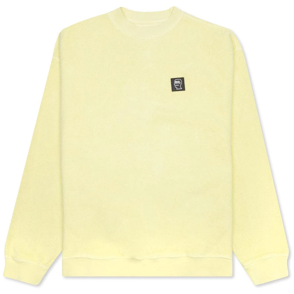 商品Brain Dead|Brain Dead Reverse Fleece Crewneck Sweatshirt - Yellow,价格¥456,第1张图片