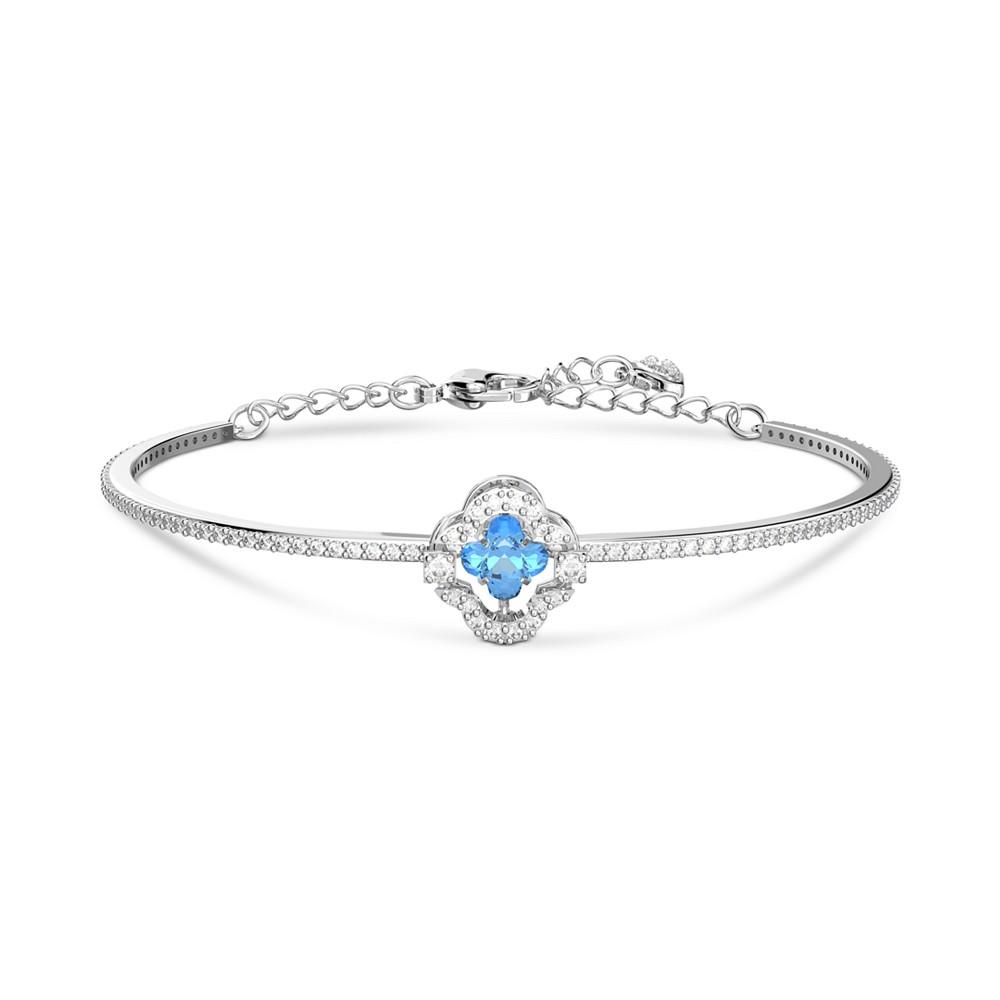 Silver-Tone Crystal Sparkling Dance Bangle Bracelet商品第1张图片规格展示