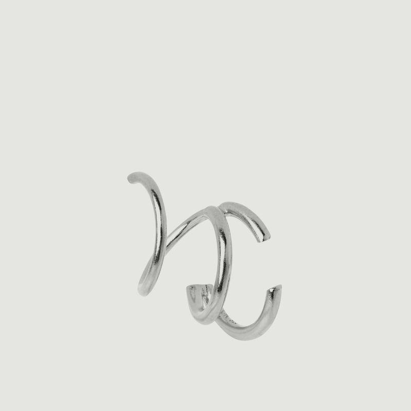 Bell Twirl Right Earring Silver Maria Black商品第2张图片规格展示