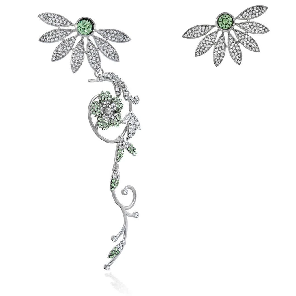 商品Burberry|Crystal Half-daisy Drop Earring And Stud Set In Peridot Green,价格¥3647,第1张图片