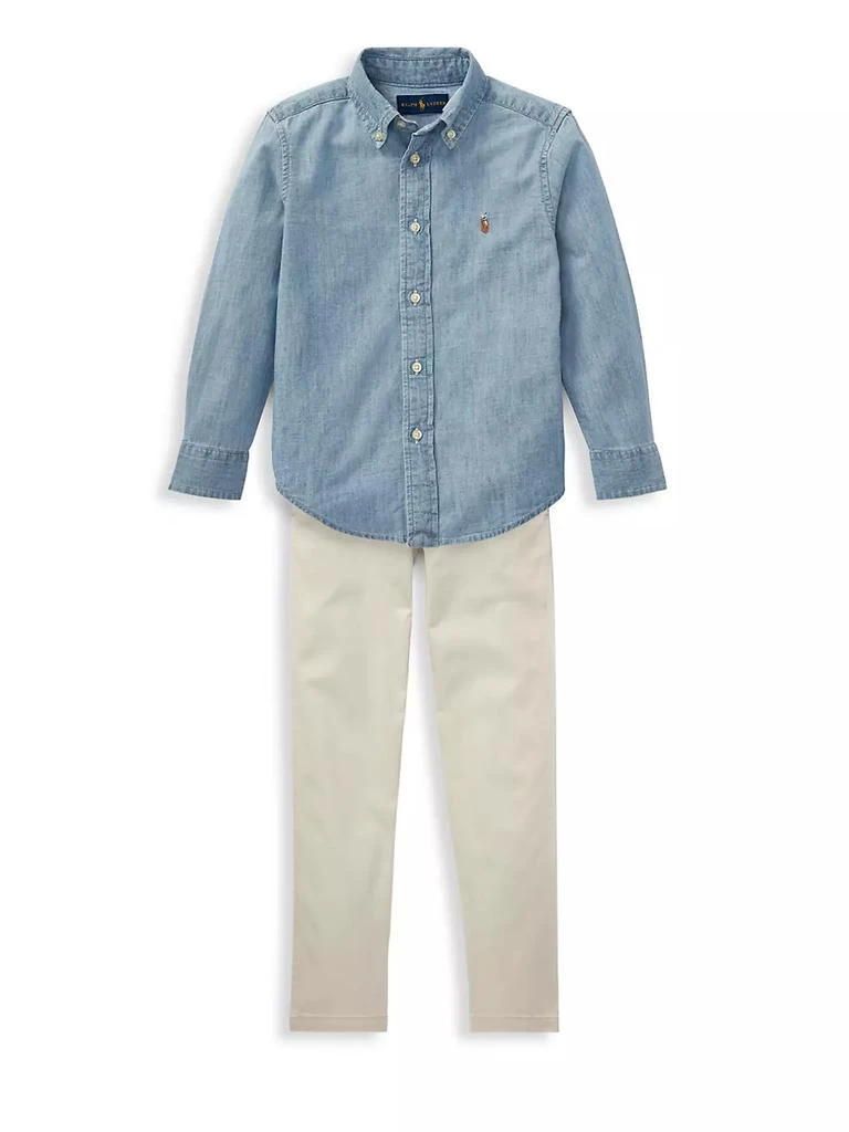 商品Ralph Lauren|Little Boy's & Boy's Chambray Shirt,价格¥310,第2张图片详细描述
