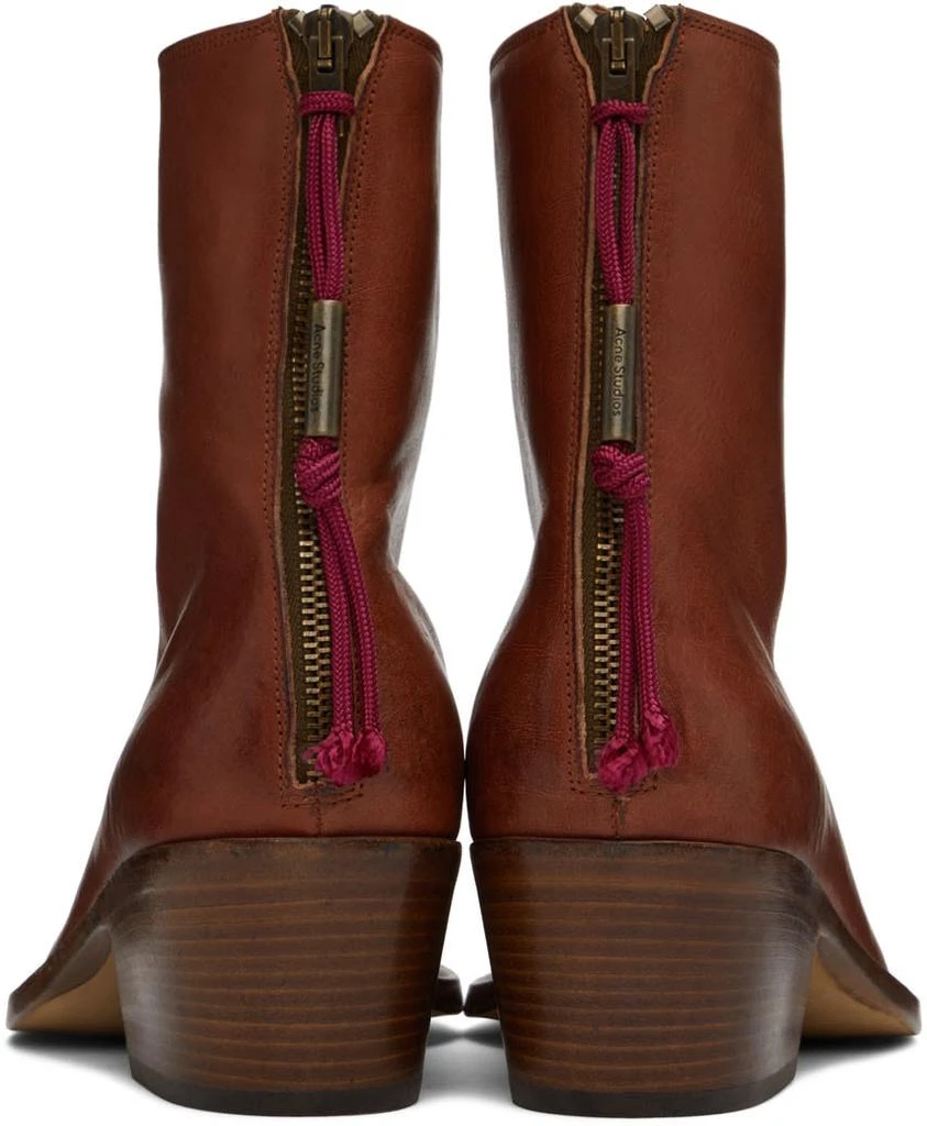 商品Acne Studios|Brown Leather Boots,价格¥4654,第2张图片详细描述