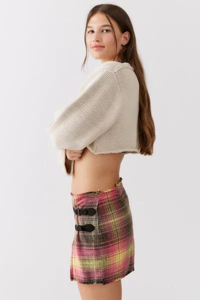 UO Heather Flannel Low-Rise Mini Skirt商品第5张图片规格展示