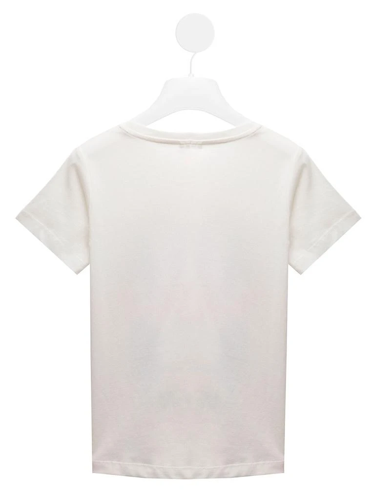商品Stella McCartney|Stella McCartney Kids White Cotton T-shirt With Multicolor Logo Girl,价格¥691,第2张图片详细描述