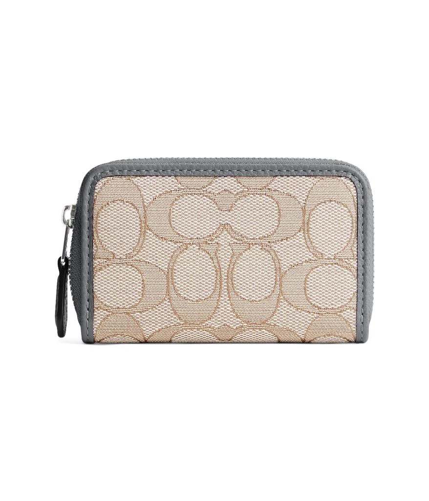 商品Coach|Box Program Signature Jacquard Small Zip Around Card Case,价格¥370,第2张图片详细描述