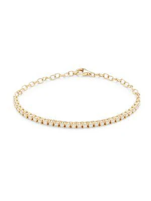商品Effy|​14K Yellow Gold & 1.42 TCW Diamond Tennis Bracelet,价格¥23242,第1张图片