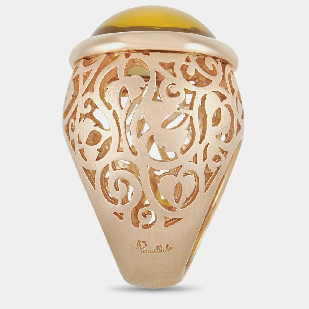 商品[二手商品] Pomellato|Pomellato Arabesque 18K Rose Gold Amber Ring US 5.25,价格¥21688,第4张图片详细描述