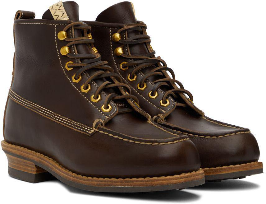 商品VisVim|Brown Cradle Moc-Folk Lace-Up Boots,价格¥10600,第6张图片详细描述