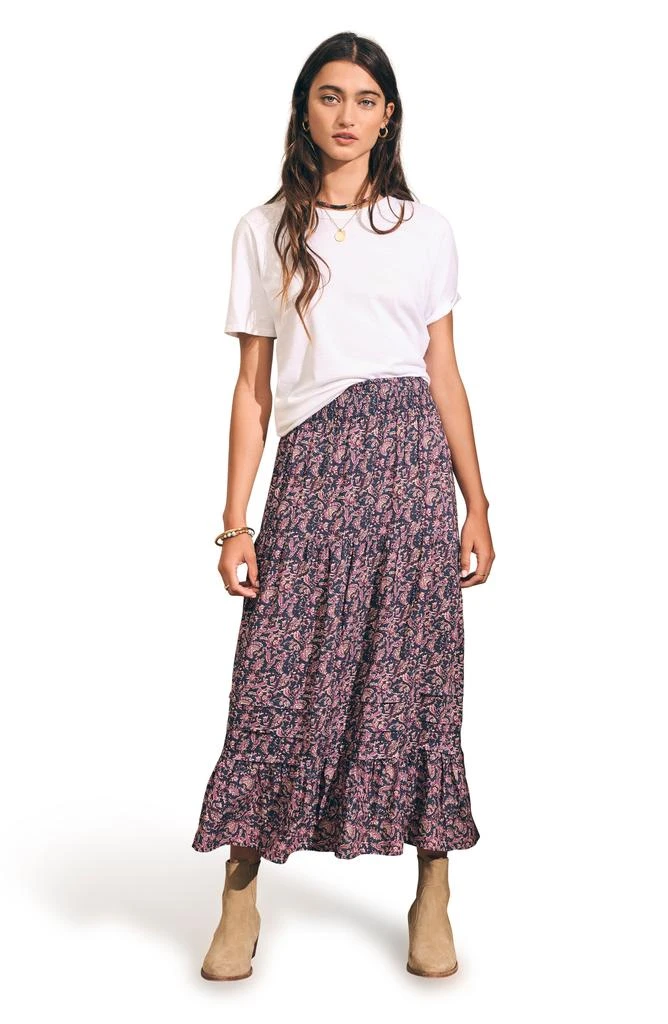 商品Faherty|Ivy Floral Tiered Maxi Skirt,价格¥572,第3张图片详细描述