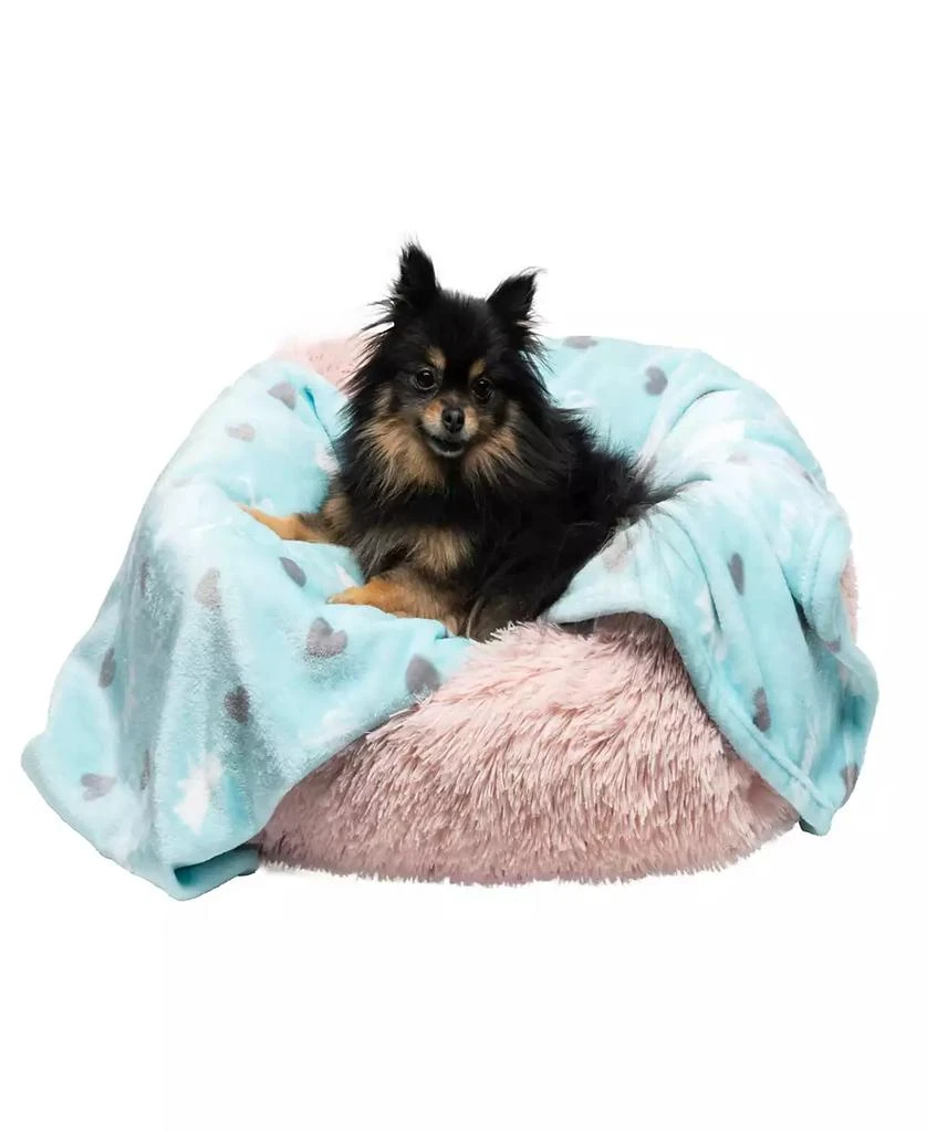 商品Juicy Couture|Plush Flannel Pet Throw Blanket, Juicy Scottie Hearts,价格¥53,第4张图片详细描述