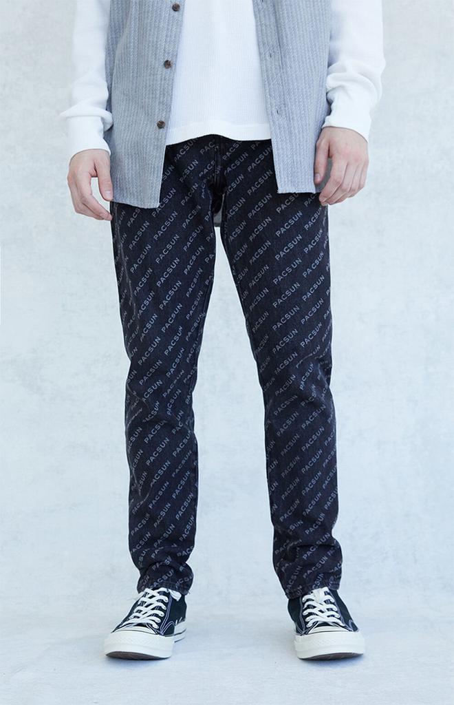 商品PacSun|Monogram Slim Taper Rigid Jeans,价格¥124,第1张图片