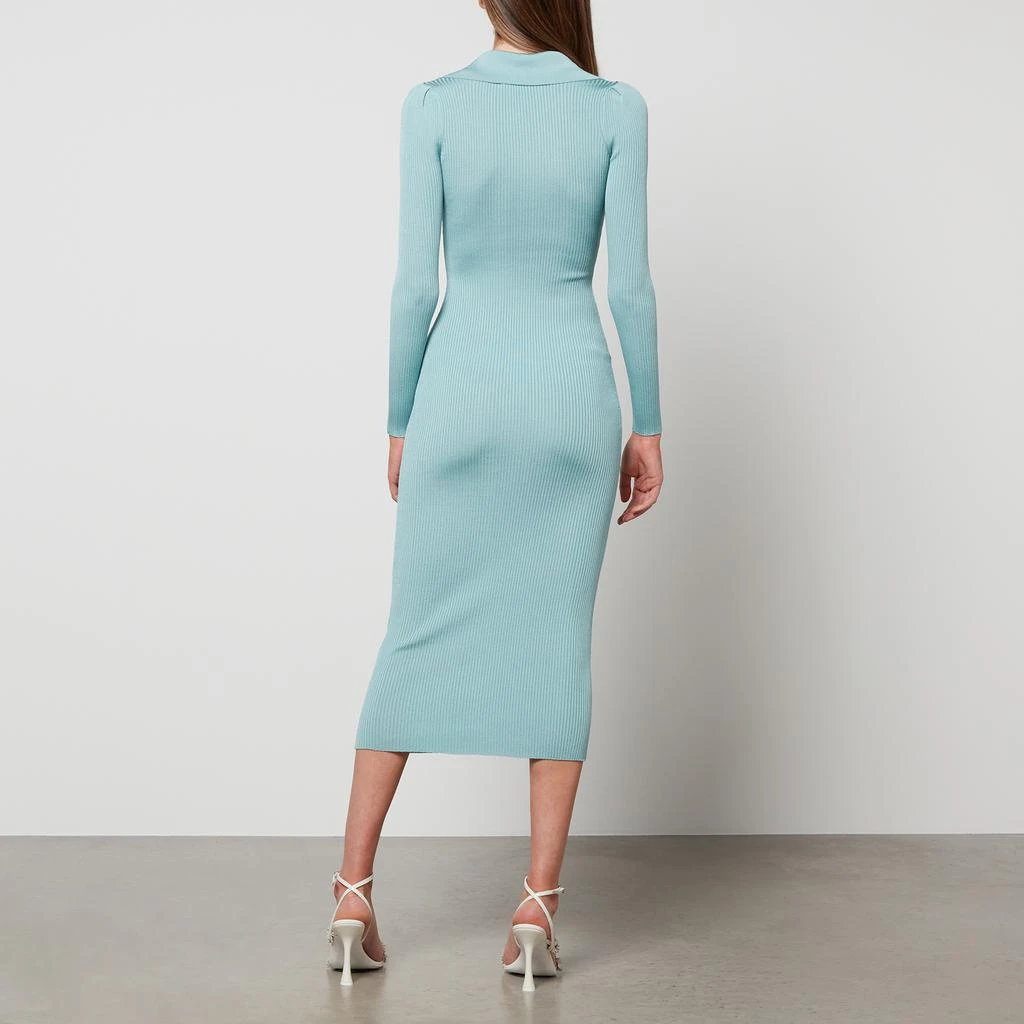 商品Self Portrait|Self-Portrait Women's Ribbed Knit Midi Dress - Light Blue,价格¥960,第2张图片详细描述