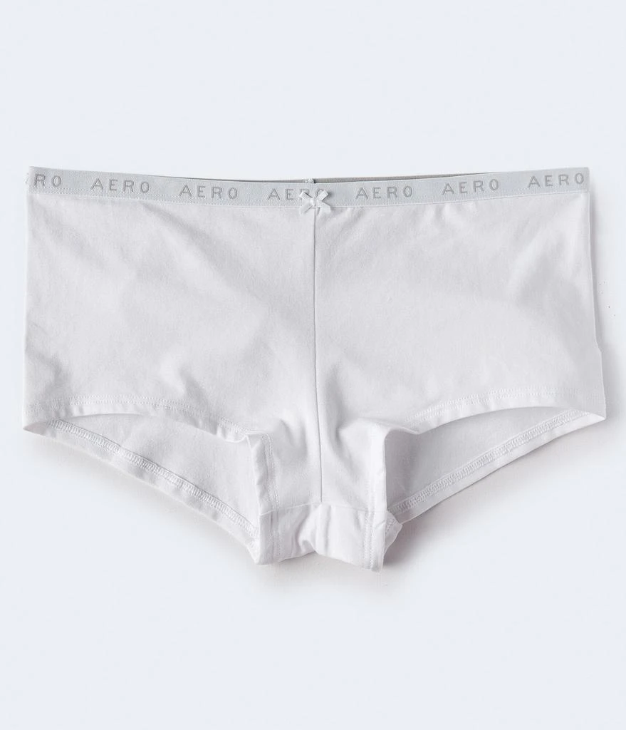 商品Aeropostale|Aeropostale Women's Solid Logo Cotton Boyshort Gray,价格¥37,第1张图片