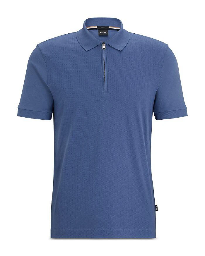 商品Hugo Boss|Polston 35 Cotton Slim Fit Quarter Zip Polo Shirt,价格¥957,第5张图片详细描述