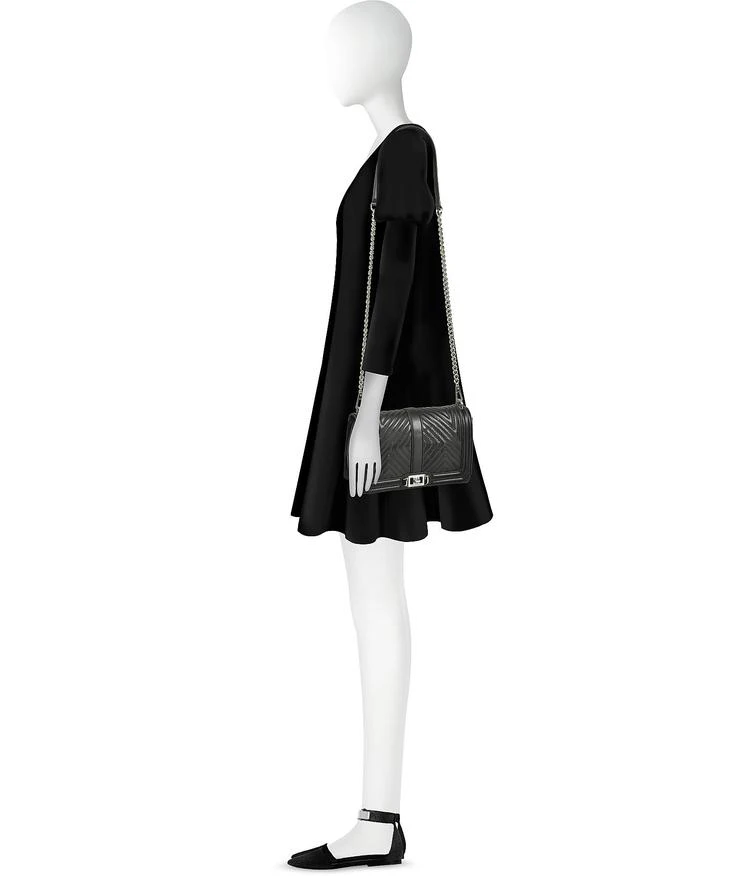 商品Rebecca Minkoff|黑色地理绗缝Love斜挎包,价格¥1415,第3张图片详细描述