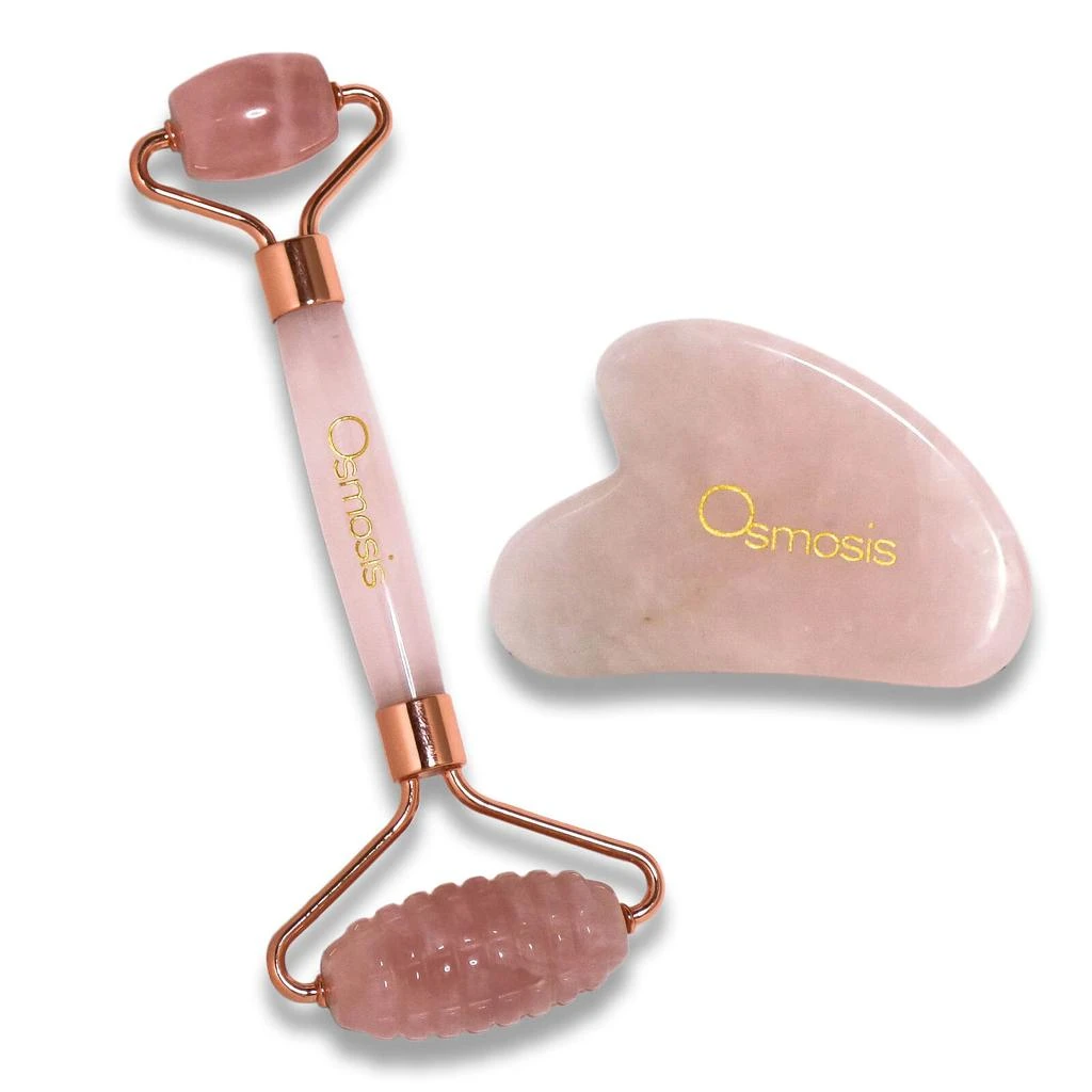 商品Osmosis +Beauty|Osmosis Beauty Rose Quartz Roller and Gua Sha Set,价格¥485,第1张图片