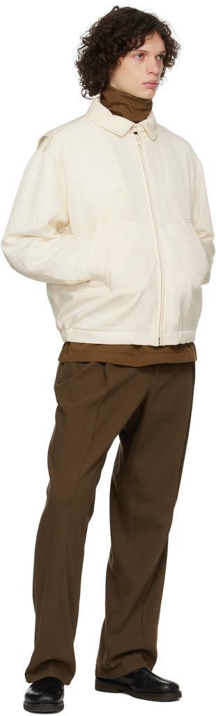 商品Lemaire|Off-White Spread Collar Bomber Jacket,价格¥10396,第6张图片详细描述