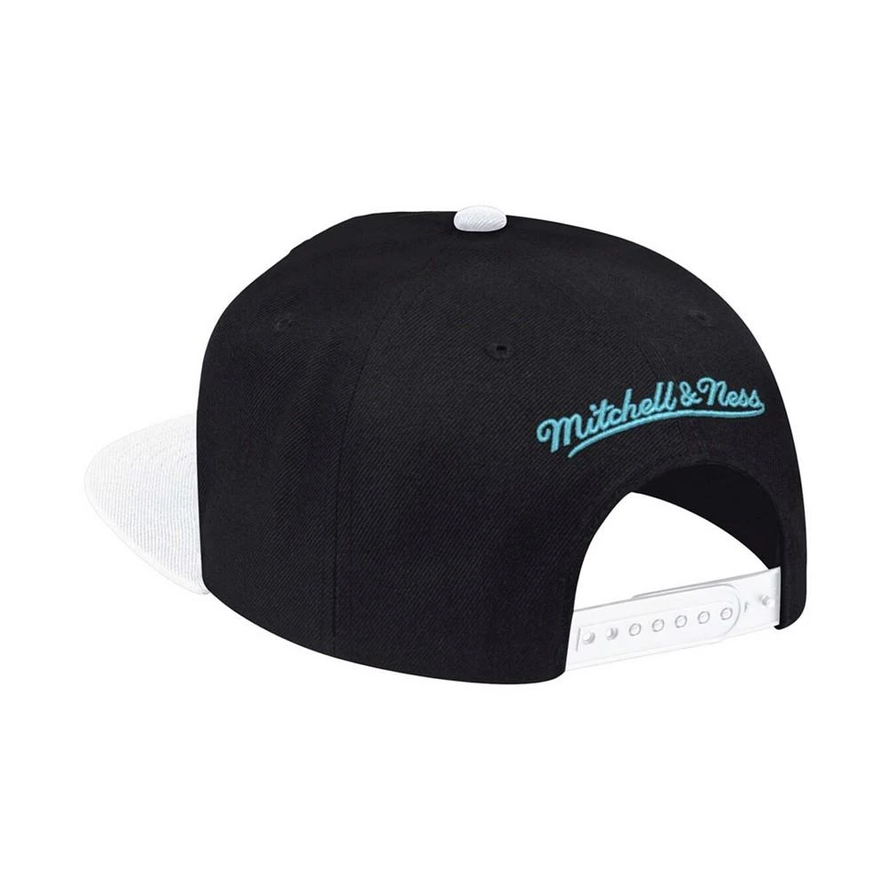商品Mitchell and Ness|Men's Black, White Cleveland Cavaliers Snapback Adjustable Hat,价格¥262,第2张图片详细描述