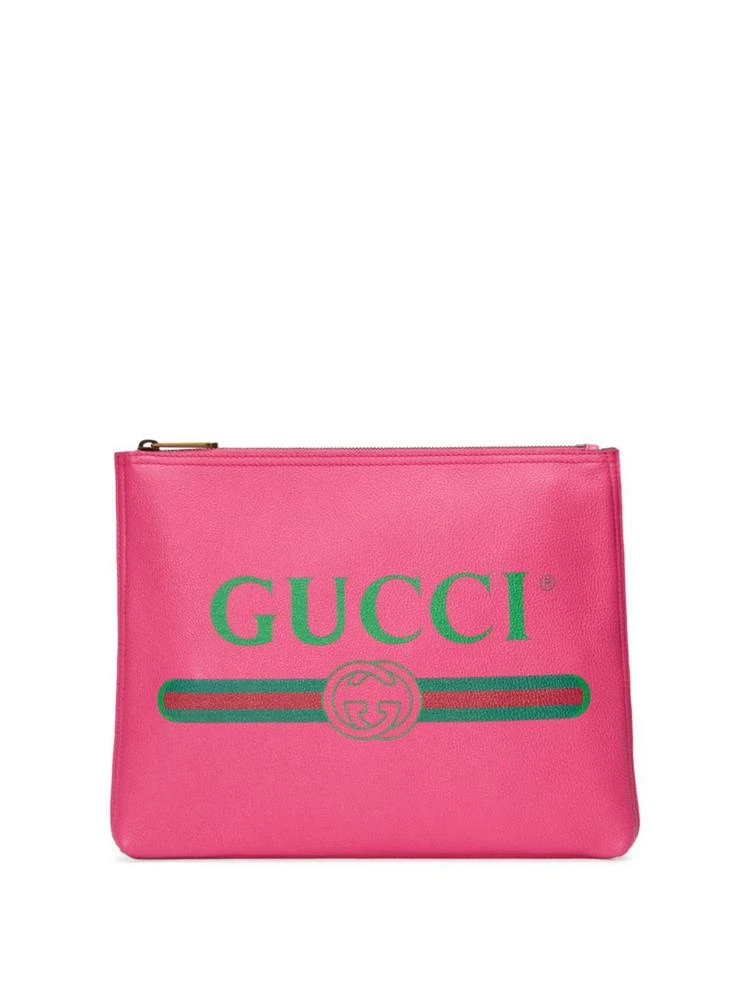 商品Gucci|Leather Printed Pouch,价格¥7123,第1张图片