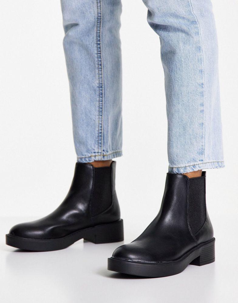 ASOS DESIGN Wide Fit Alford chelsea boots in black商品第2张图片规格展示