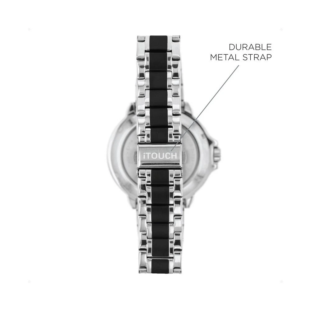 商品iTouch|Connected Men's Hybrid Smartwatch Fitness Tracker: SIlver Case with Two Toned Metal Strap 42mm,价格¥935,第3张图片详细描述