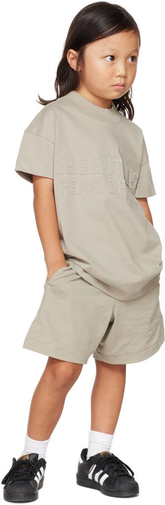 Kids Gray Mock Neck T-Shirt商品第4张图片规格展示