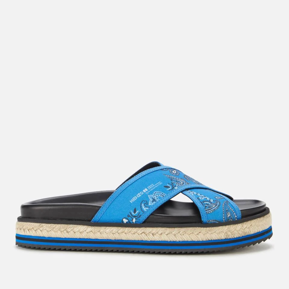 商品Kenzo|KENZO WOMEN'S CROSS MICRO ESPADRILLE SANDALS - ROYAL BLUE,价格¥237,第1张图片