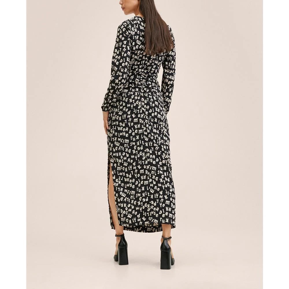 商品Mango|Women's Printed Ruched Dress,价格¥297,第3张图片详细描述