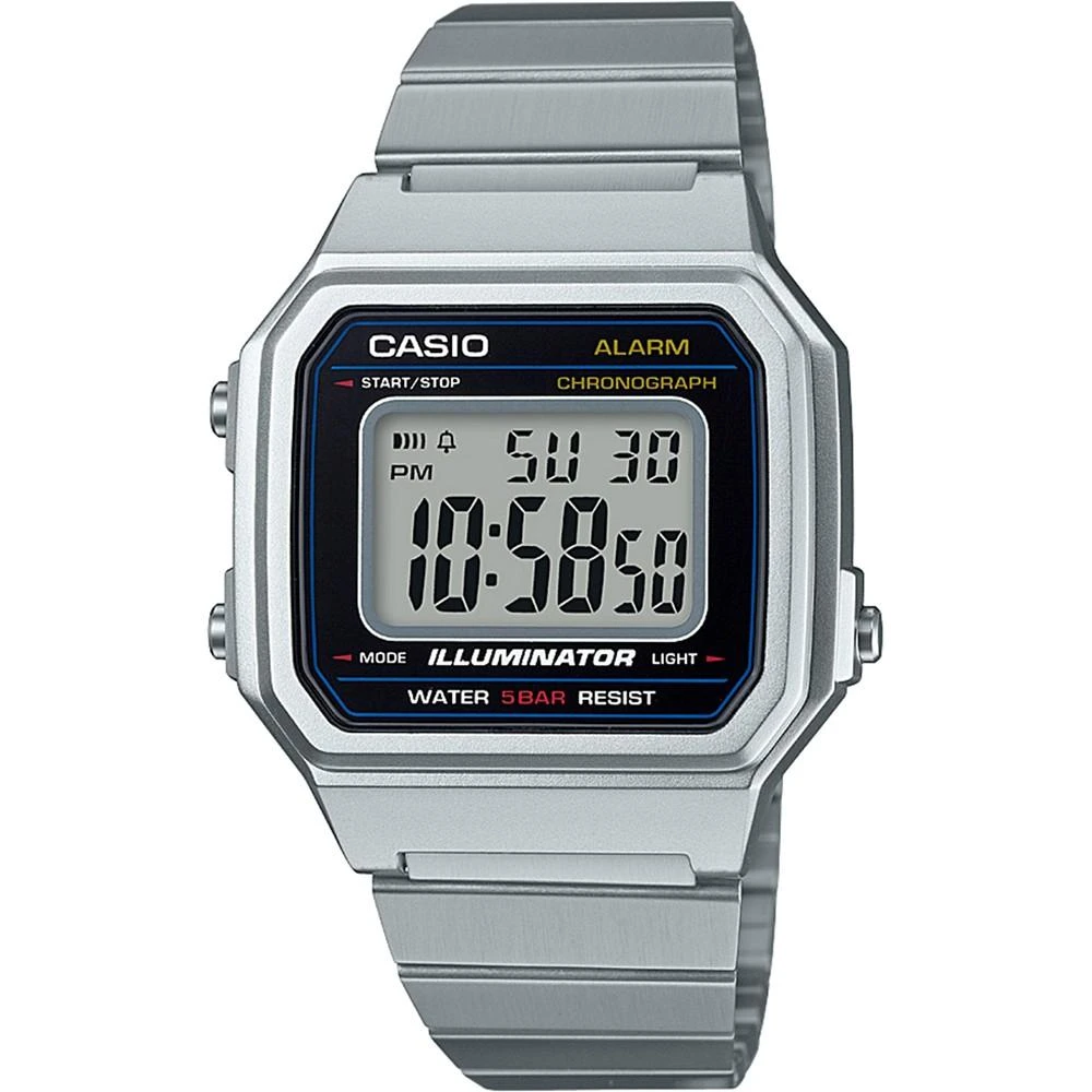 Casio Men's Digital Blackout Black Resin Strap Watch 36.8mm - Black