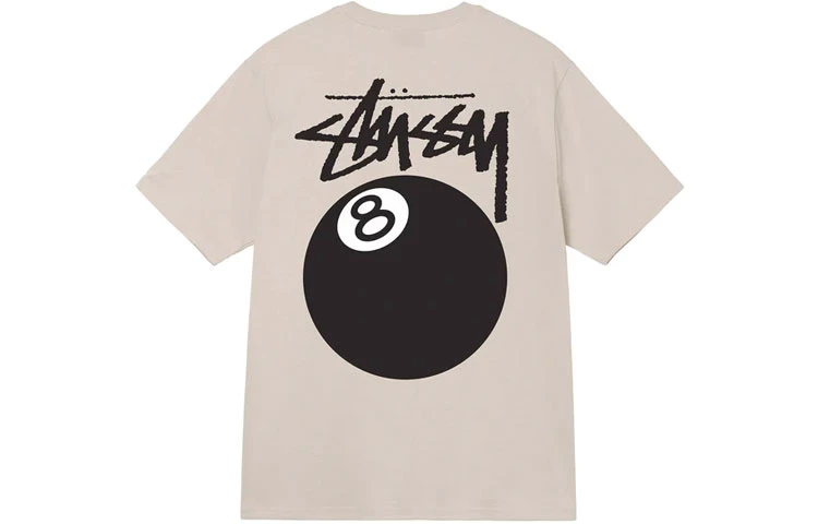 商品[国内直发] STUSSY|8球系列 黑8印花圆领套头宽松短袖T恤 男女同款,价格¥872,第11张图片详细描述