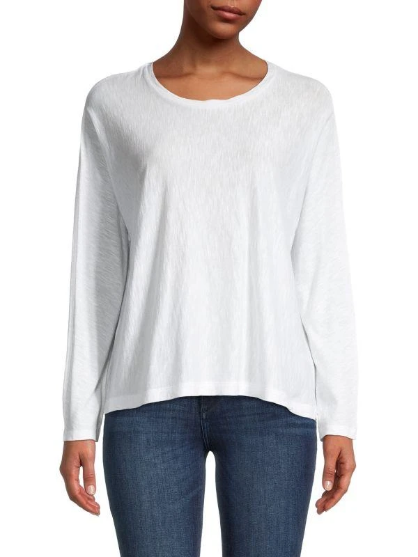 商品Vince|Pima Cotton Dolman-Sleeve Top,价格¥198,第1张图片