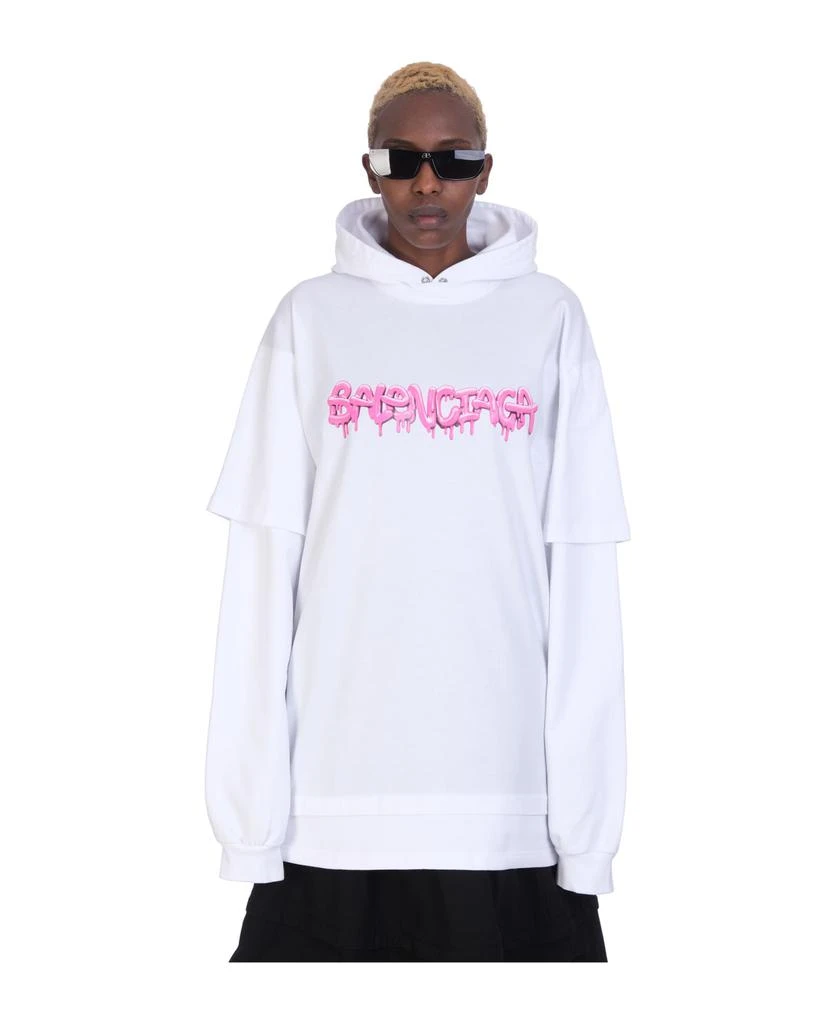 商品Balenciaga|Sweatshirt In White Cotton,价格¥3723,第1张图片
