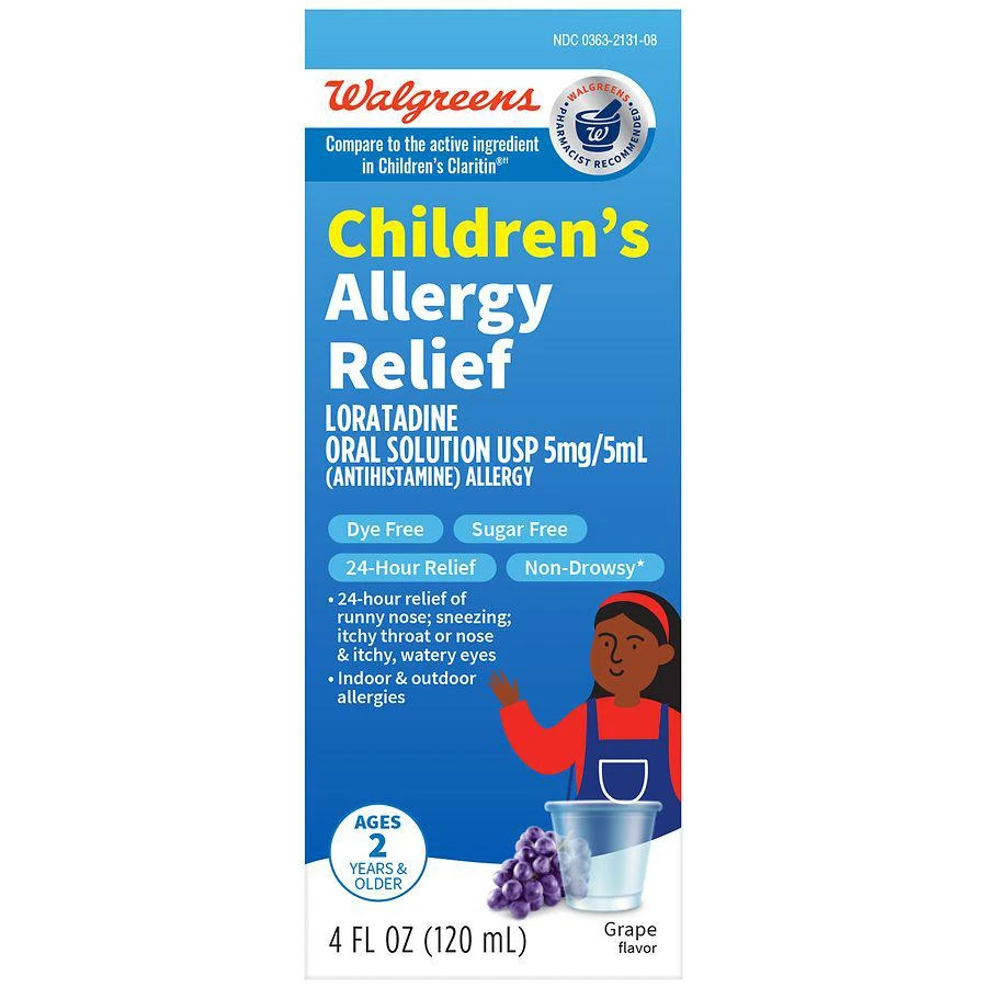 商品Walgreens|Children's Allergy Relief Liquid Grape,价格¥92,第2张图片详细描述