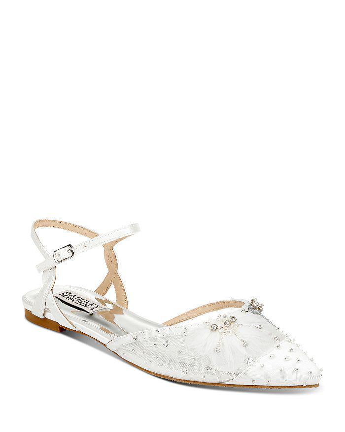 商品Badgley Mischka|Women's Karine Pointed Toe Flat Pumps,价格¥1380,第1张图片