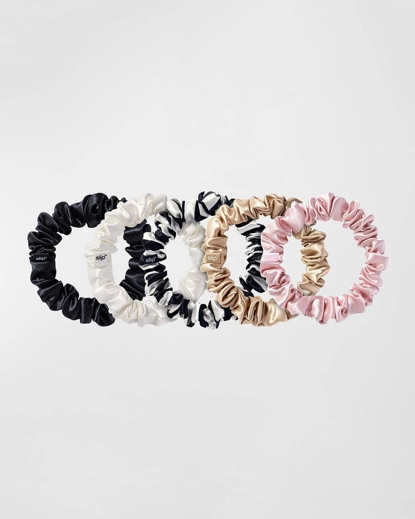 商品Slip|Pure Silk Midi Scrunchie Set of 5,价格¥391,第1张图片