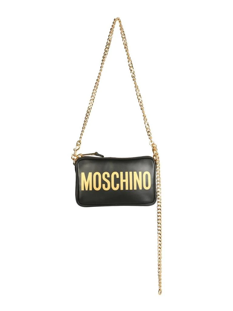 商品Moschino|Moschino Logo Printed Chain-Link Shoulder Bag,价格¥2307,第4张图片详细描述