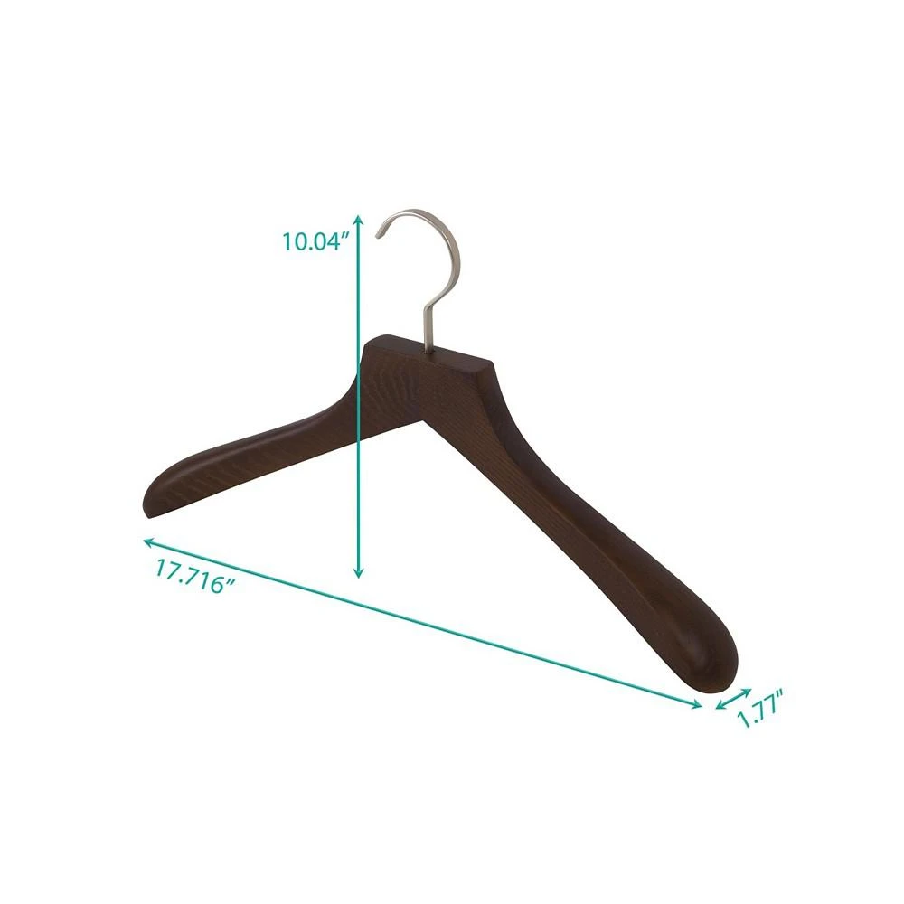商品East Bank Designs|Hardwood Coat Hanger, Set of 4,价格¥514,第3张图片详细描述
