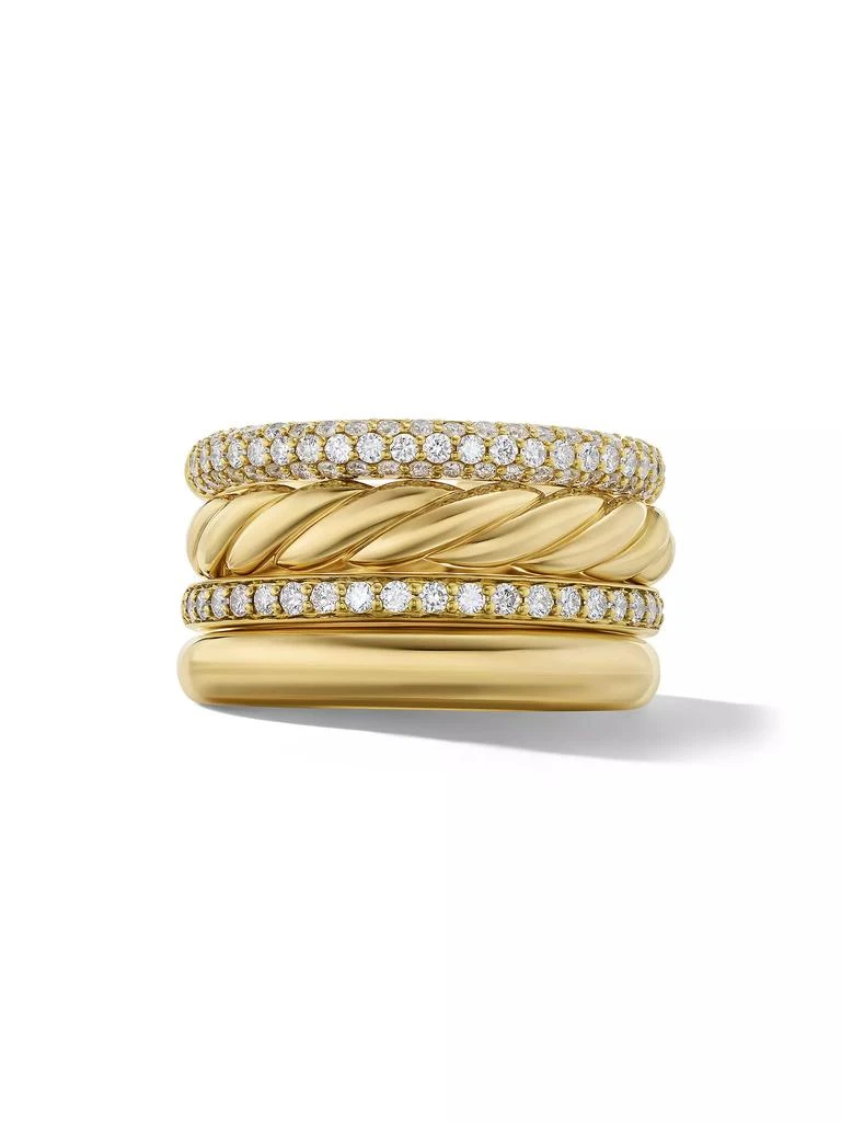 商品David Yurman|DY Mercer™ Multi Row Ring In 18K Yellow Gold,价格¥52043,第3张图片详细描述