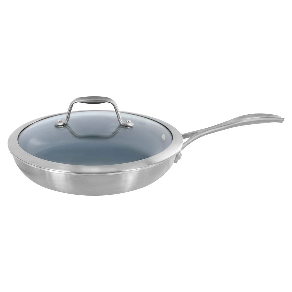 商品ZWILLING|Spirit 3-ply 9.5-inch Stainless Steel Ceramic Nonstick Fry Pan with Lid,价格¥472,第1张图片