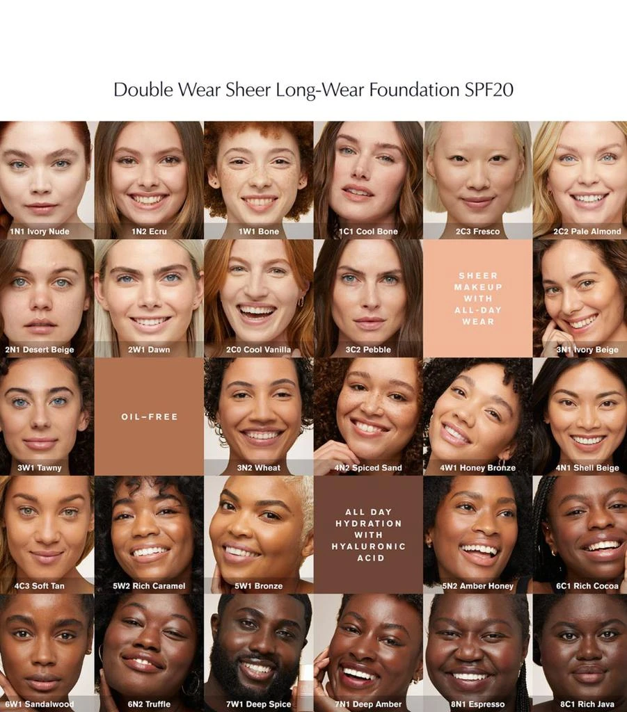 Double Wear Sheer Long-Wear Foundation SPF20 (30ml) 商品