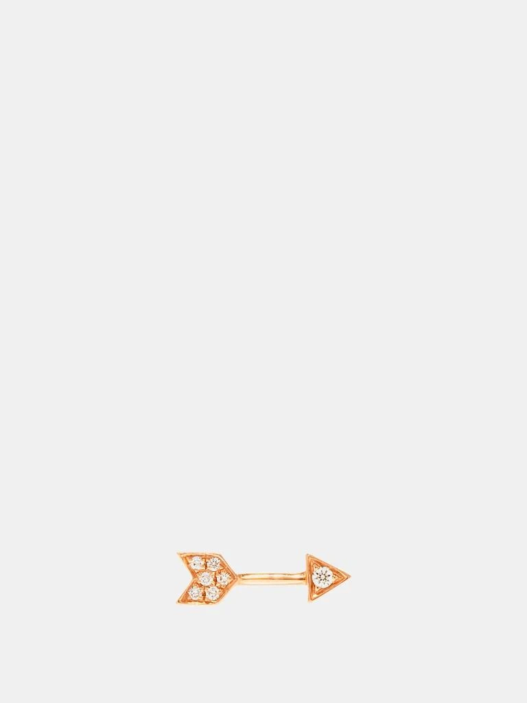 商品Maria Tash|Arrow diamond & 18kt rose-gold single earring,价格¥2589,第1张图片