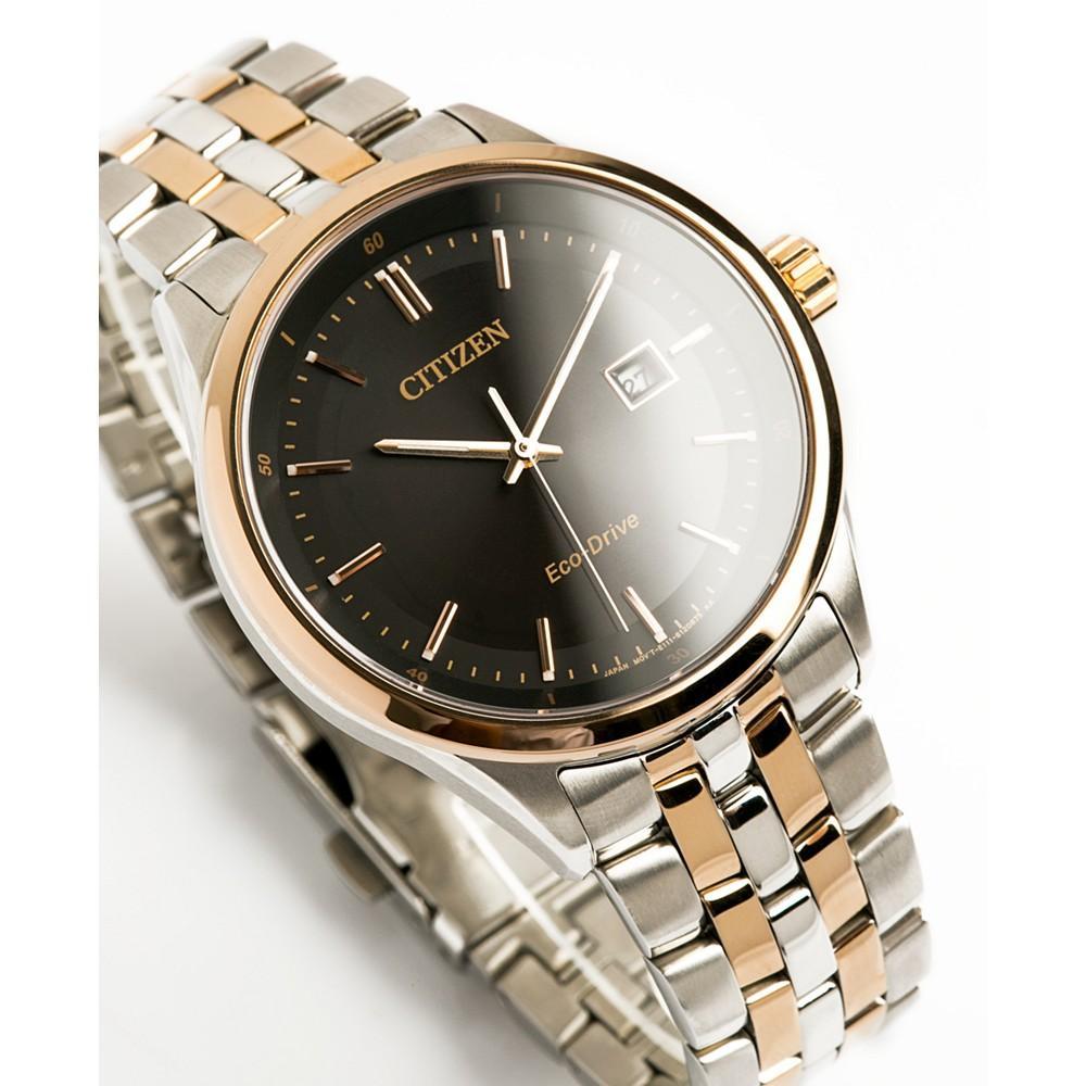 商品Citizen|Men's Eco-Drive Two-Tone Stainless Steel Bracelet Watch 41mm BM7256-50E,价格¥1746,第4张图片详细描述